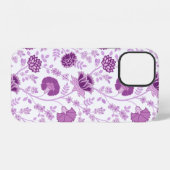 Jacobean Floral Big Pattern Pinks op wit iPhone Hoesje (Achterkant horizontaal)