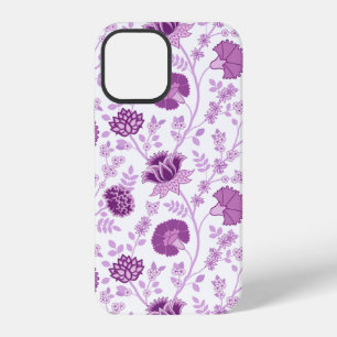 Jacobean Floral Big Pattern Pinks op wit iPhone 12 Hoesje