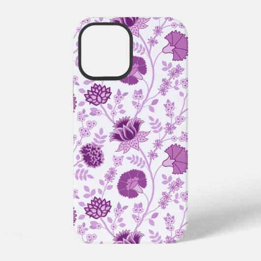 Jacobean Floral Big Pattern Pinks op wit iPhone Hoesje (Achterkant)