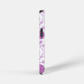 Jacobean Floral Big Pattern Pinks op wit iPhone Hoesje (Rechterkant)