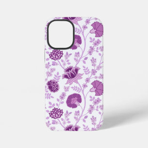Jacobean Floral Big Pattern Pinks op wit iPhone 12 Mini Hoesje