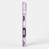 Jacobean Floral Big Pattern Pinks op wit iPhone Hoesje (Rechterkant)