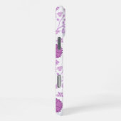 Jacobean Floral Big Pattern Pinks op wit iPhone Hoesje (Rechterkant)
