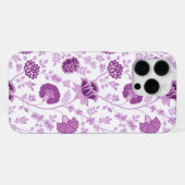 Jacobean Floral Big Pattern Pinks op wit iPhone Hoesje (Achterkant horizontaal)