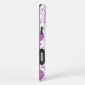 Jacobean Floral Big Pattern Pinks op wit iPhone Hoesje (Rechterkant)