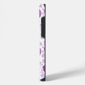 Jacobean Floral Big Pattern Pinks op wit iPhone Hoesje (Linkerkant)