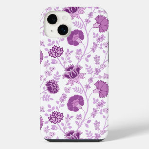 Jacobean Floral Big Pattern Pinks op wit