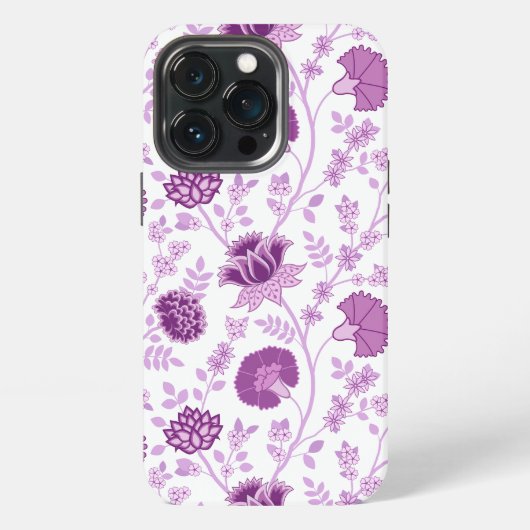 Jacobean Floral Big Pattern Pinks op wit iPhone Hoesje (Achterkant)