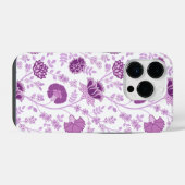 Jacobean Floral Big Pattern Pinks op wit iPhone Hoesje (Achterkant horizontaal)