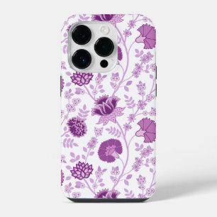 Jacobean Floral Big Pattern Pinks op wit iPhone 14 Plus Hoesje