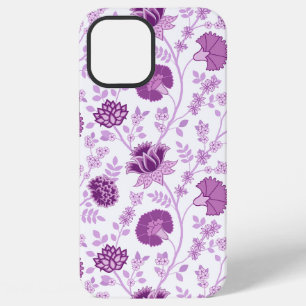 Jacobean Floral Big Pattern Pinks op wit iPhone 12 Pro Max Hoesje