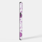 Jacobean Floral Big Pattern Pinks op wit iPhone Hoesje (Rechterkant)
