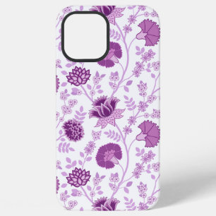 Jacobean Floral Big Pattern Pinks op wit iPhone 12 Pro Max Hoesje