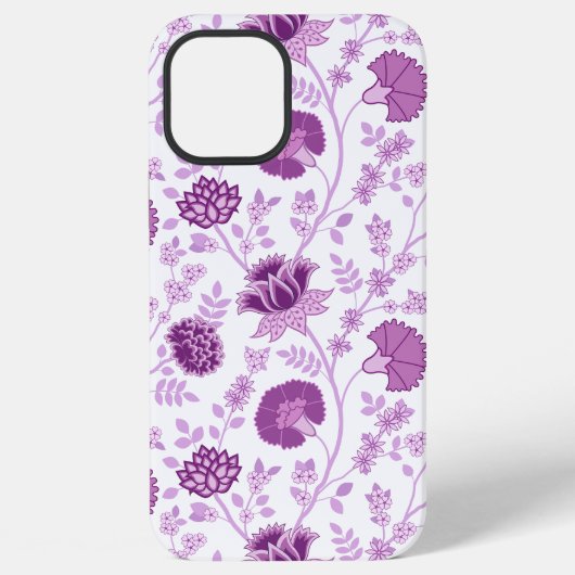 Jacobean Floral Big Pattern Pinks op wit iPhone Hoesje (Achterkant)