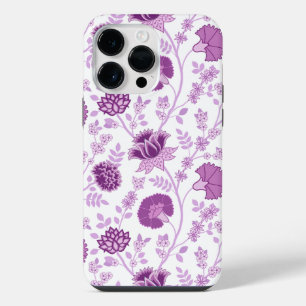 Jacobean Floral Big Pattern Pinks op wit iPhone 14 Pro Max Hoesje