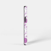 Jacobean Floral Big Pattern Pinks op wit iPhone Hoesje (Rechterkant)