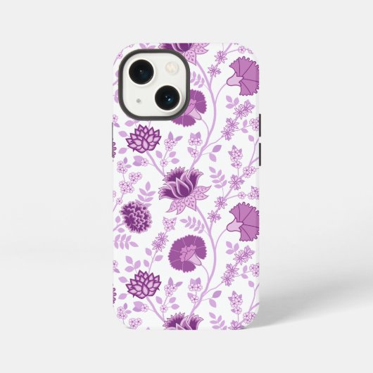 Jacobean Floral Big Pattern Pinks op wit iPhone Hoesje (Achterkant)