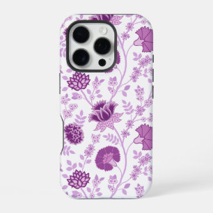 Jacobean Floral Big Pattern Pinks op wit iPhone 16 Pro Hoesje
