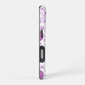 Jacobean Floral Big Pattern Pinks op wit iPhone Hoesje (Rechterkant)