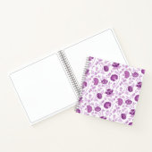 Jacobean Floral Big Pattern Pinks op wit Notitieboek (Binnen)