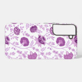 Jacobean Floral Big Pattern Pinks op wit Samsung Galaxy Hoesje (Achterkant horizontaal)