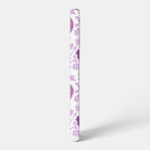 Jacobean Floral Big Pattern Pinks op wit Samsung Galaxy Hoesje (Linkerkant)
