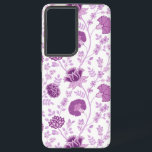 Jacobean Floral Big Pattern Pinks op wit Samsung Galaxy Hoesje<br><div class="desc">Jacobean stijl bloemenoppervlak patroon ontwerp in contrasterende roze op een witte achtergrond.</div>
