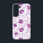 Jacobean Floral Big Pattern Pinks op wit Samsung Galaxy Hoesje<br><div class="desc">Jacobean stijl bloemenoppervlak patroon ontwerp in contrasterende roze op een witte achtergrond.</div>
