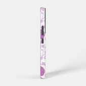 Jacobean Floral Big Pattern Pinks op wit Samsung Galaxy Hoesje (Rechterkant)