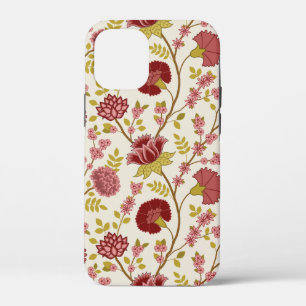 Jacobean Floral Big Pattern Reds Pinks Gold Cream Case-Mate iPhone Case