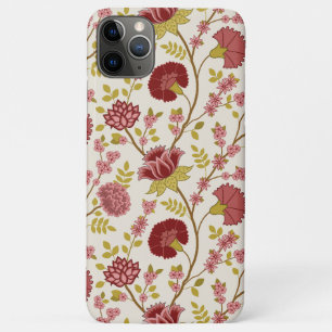 Jacobean Floral Big Pattern Reds Pinks Gold Cream Case-Mate iPhone Case
