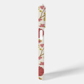 Jacobean Floral Big Pattern Reds Pinks Gold Cream Case-Mate iPhone Case (Achterkant / Rechts)