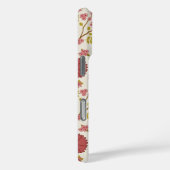 Jacobean Floral Big Pattern Reds Pinks Gold Cream Case-Mate iPhone Case (Achterkant / Rechts)