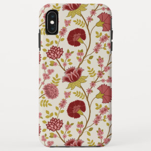 Jacobean Floral Big Pattern Reds Pinks Gold Cream Case-Mate iPhone Case