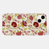Jacobean Floral Big Pattern Reds Pinks Gold Cream Case-Mate iPhone Case (Achterkant (horizontaal))