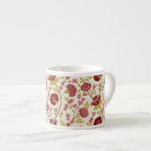 Jacobean Floral Big Pattern Reds Pinks Gold Cream Espresso Kop (Voorkant rechts)