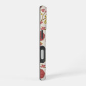 Jacobean Floral Big Pattern Reds Pinks Gold Cream iPhone 16 Hoesje (Rechterkant)