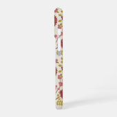 Jacobean Floral Big Pattern Reds Pinks Gold Cream iPhone 16 Hoesje (Linkerkant)