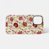 Jacobean Floral Big Pattern Reds Pinks Gold Cream iPhone Hoesje (Achterkant horizontaal)