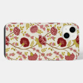 Jacobean Floral Big Pattern Reds Pinks Gold Cream iPhone Hoesje (Achterkant horizontaal)