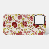 Jacobean Floral Big Pattern Reds Pinks Gold Cream iPhone Hoesje (Achterkant horizontaal)
