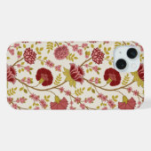 Jacobean Floral Big Pattern Reds Pinks Gold Cream iPhone Hoesje (Achterkant horizontaal)