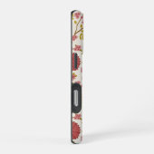 Jacobean Floral Big Pattern Reds Pinks Gold Cream iPhone Hoesje (Rechterkant)