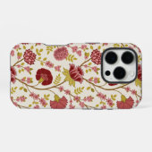 Jacobean Floral Big Pattern Reds Pinks Gold Cream iPhone Hoesje (Achterkant horizontaal)