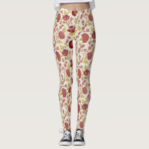 Jacobean Floral Big Pattern Reds Pinks Gold Cream