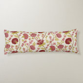 Jacobean Floral Big Pattern Reds Pinks Gold Cream Lichaamskussen (Achterkant)