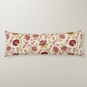 Jacobean Floral Big Pattern Reds Pinks Gold Cream Lichaamskussen
