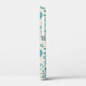 Jacobean Floral Big Pattern Teals op Cream Case-Mate iPhone Case (Achterkant / Links)