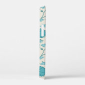 Jacobean Floral Big Pattern Teals op Cream Case-Mate iPhone Case (Achterkant / Rechts)