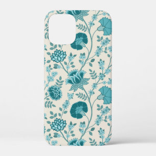 Jacobean Floral Big Pattern Teals op Cream Case-Mate iPhone Case